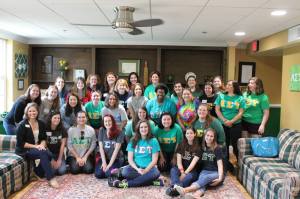 Amazing sisters in our spectacular new chapter room - They even kept the beloved built-in shelves! Facebook Credit: Kristin Walker