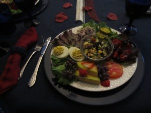 This was the luncheon plate. Everyone was raving that it belonged in a magazine! It was almost too pretty to eat!