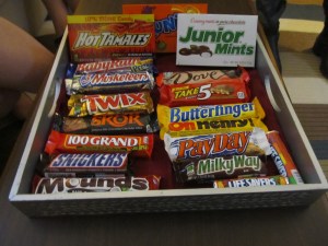 This was the list of candy that we had to match to wedding things and phrases. The answers we came up with were hilarious!