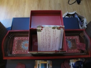 Kathy had everyone write recipes on cards for Al and I. Looking forward to getting my own kitchen to make these!