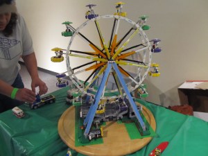 This epic Ferris Wheel turns with a crank!