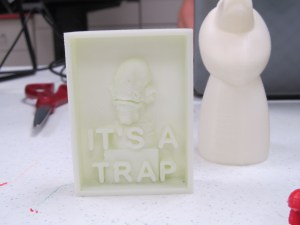 One of the results from a 3-D printer!
