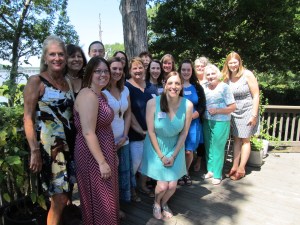 Back Row, L to R: Cat, Sue, Melissa, Kim, Clura Faye, Amy, Suzie, and Stephanie. Front Row, L to R: Abby, Amber, Emily, Mary Lou, Katie, and Carolyn.