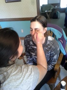 Heaven doing LB's makeup :) Photo Credit: Justin Clatterbuck