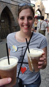 We experienced Butterbeer! It was amazing! The frozen kind was perfect because it was warm and humid!