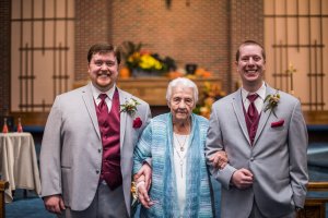 91-year-old Grandma Helena came!! L to R: Al, Grandma, Nick