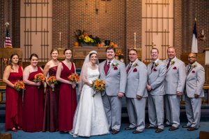 The wedding party! Y'all rock! L to R: Liz, Katie, Stephanie, Melissa, LB, Al, Bruce, Nick, Joe, and Mike.