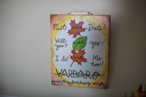 One of the three amazing art pieces that our future sister-in-law Savy made for us! Check out SavyArt for more!