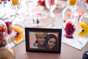 Al and I love movies, so he edited images of famous movie couples for our tables!